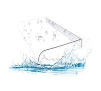 Auvent en polycarbonate pour portes et fenêtres - Protection contre la pluie - 3,5 mm - Bouclier solaire invisible - Auvent incurvé - Durable - Résistant aux intempéries - Pour entrée