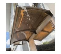 Auvent en polycarbonate pour terrasse, auvent avant, surplomb de porte, grand évier, résistant à la pluie et à la neige - Décoration d'extérieur (65 x 220 cm)