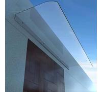 Auvent en Polycarbonate Transparent, Canopée Protection UV, Couverture Fenêtre Courbée Invisible, Abri Extérieur pour Protection Jardin Extérieur Terrasse Contre Le Soleil(40x80cm)