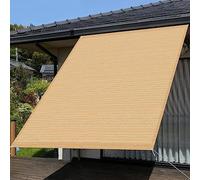 Auvent en polyéthylène haute densité de 3,8 x 8 m - Protection UV à 95 % pour extérieur, jardin, pergola, terrasse - Beige - Fixation facile pour un ombrage et un confort ultimes