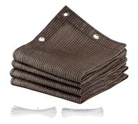 Auvent en tissu marron de 2 x 5 m - Brise-vue indéchirable avec œillets - Pare-soleil d'extérieur pour pergolas et arrière-cour - Empêche la vue des voisins