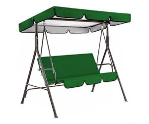 Auvent et housses de siège de rechange pour balancelle de jardin conçues pour un confort d'assise 3 personnes (vert)