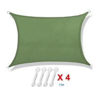 Auvent Étanche Aux Quatre Coins,2x3m,1 Ensemble,Protection D'ombrage,Pour L'extérieur,Pour Jardin,Terrasse,Piscine,Voile D'ombrage,Gril D'ombrage - Type Green-2*3 M