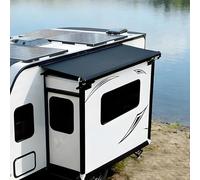 Auvent Extensible pour Camping-Car, Auvent Étanche pour Diapositive avec Support Épais, Kit Modulaire d'Auvent Extensible, Adapté pour Caravanes et Camping-Cars(Black)