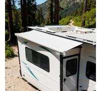 Auvent Extensible pour Camping-Car, Kit d'Auvent Extensible pour Toit, Protection de Compartiment Extensible pour Camping-Cars, Quintes Roues, Caravanes et Autocaravanes(White)