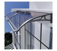 Auvent extensible pour porte d'entrée, résistant aux UV, protection contre la pluie et la neige pour balcon, porche, fenêtre, gris foncé (120 x 100 cm)