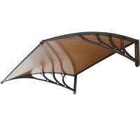 Auvent extérieur - auvent de réparation, Pare-Soleil et Housse de Pluie, en ABS avec Couvercle en Polycarbonate, 80 x 100 cm, Noir et fumé