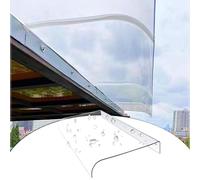 Auvent Extérieur Couvre-Fenêtre De Porte Patio,Marquise En Polycarbonate Transparent,Auvent Courbé,40/50/60/70/80/90/110/130cm De Large,Auvent Imperméable Pour Porte,Patio,Clear-40x50cm/16x20in