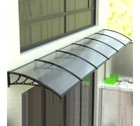 Auvent Extérieur D’auvent D’auvent D’entrée avec Évier de Drainage, Auvent D’entrée avec Support en Aluminium, Abri Anti-Pluie Étanche Extérieur pour Porte Arrière, Porche, Fenêtre