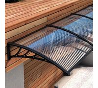 Auvent Extérieur D’auvent D’auvent D’entrée avec Évier de Drainage, Auvent D’entrée avec Support en Aluminium, Abri Anti-Pluie Étanche Extérieur pour Porte Arrière, Porche, Fenêtre