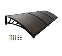 Auvent Extérieur D’auvent D’auvent D’entrée avec Évier de Drainage, Auvent D’entrée avec Support en Aluminium, Abri Anti-Pluie Étanche Extérieur pour Porte Arrière, Porche, Fenêtre