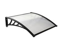 Auvent Extérieur D’auvent D’auvent D’entrée avec Évier de Drainage, Auvent D’entrée avec Support en Aluminium, Abri Anti-Pluie Étanche Extérieur pour Porte Arrière, Porche, Fenêtre