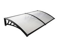 Auvent Extérieur D’auvent D’auvent D’entrée avec Évier de Drainage, Auvent D’entrée avec Support en Aluminium, Abri Anti-Pluie Étanche Extérieur pour Porte Arrière, Porche, Fenêtre