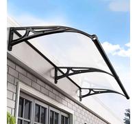 Auvent Extérieur D’auvent D’auvent D’entrée avec Évier de Drainage et Support en Aluminium, Fenêtre Auvent de Jardin Patio Porche Auvent Abri Contre La Pluie Couverture pour Porte Arrière