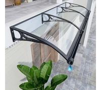 Auvent extérieur de Porte, auvent de toiture, auvent de Couverture en Polycarbonate, abri Anti-Pluie pour Maison, auvent de fenêtre avec Grand lavabo, Protection UV et Neige - Transparent - 100 x 320