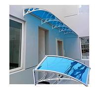 Auvent extérieur de porte d'entrée, feuilles de PC, abri de pluie autonettoyant, support en alliage d'aluminium pour porche anti-écrasement, pare-soleil de fenêtre, décoration de balcon (couleur : ble