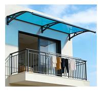 Auvent Extérieur en Polycarbonate pour Fenêtres, Auvent pour Porte D'entrée avec Support en Aluminium, Protection UV, Pluie Et Neige pour Porche, Patio Et Terrasse(Blue,60x160cm/23.6x63in)