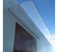 Auvent extérieur invisible pour porte d'entrée, fenêtre et porte, de jardin, pour portes arrière, porches, fenêtres, housse robuste en polycarbonate transparent (40 x 350 cm)
