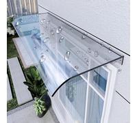 Auvent givré pour porte de fenêtre ou de porte - Abri de fenêtre - Auvent de porte d'entrée en PET - Protection contre le soleil et la pluie