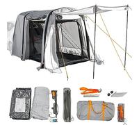 Auvent gonflable pour camping-car - Tente de hayon portable imperméable en tissu Oxford 210D Protection UV Installation rapide en 3 minutes 380 x 180 cm Sac de transport inclus