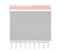 Relaxdays Store Vertical, 140 x 180 cm, extérieur pour Balcon, terrasse & Jardin, résiste aux intempéries, Gris
