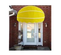 Auvent hémisphérique en forme de dôme rétractable avec housse pliable pour terrasse, balcon, cour, cafétéria, toile imperméable, protection des portes et fenêtres (diamètre : 125 cm)