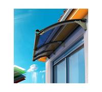 Auvent imperméable en aluminium pour entrées, patios et vérandas - Housse de porte d'entrée et pare-soleil de terrasse (100 x 400 cm)