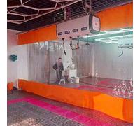 Auvent imperméable en plastique robuste de 0,5 mm pour tonnelle, porche, terrasse avec œillets et cordons élastiques (1,4 x 2 m)