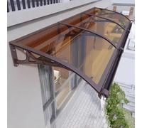 Auvent imperméable en polycarbonate, housse de balcon avec supports en aluminium pour terrasse, terrasse et véranda, durable, résistante aux UV, installation facile