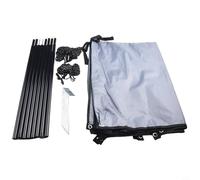 Auvent imperméable gris avec poteaux réglables pour camping-car, caravane ou VUS, tissu ignifuge 210D, abri d'installation rapide en 6 minutes