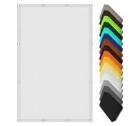 Auvent imperméable pour jardin, terrasse, balcon et piscine avec cordes d'installation Blanc 3,2 x 7,5 m