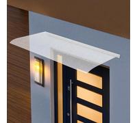 Auvent imperméable pour porte d'entrée avec protection UV en polycarbonate pour entrées extérieures et porches Transparent 50 x 280 cm