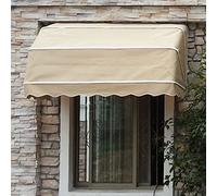 Auvent imperméable pour portes et fenêtres - Cadre en aluminium pour protection extérieure contre la pluie et la neige - Kaki 90 x 60 x 60 cm - Décoration de porche idéale