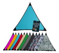 Auvent imperméable protection solaire jardin avec fixations, lin, protection à 100% contre les rayons UV (3,6 x 3,6 m, bleu)