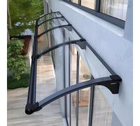 Auvent imperméable transparent pour porte de terrasse, 120 x 200 cm, pare-soleil d'extérieur pour fenêtre et terrasse, protection UV, auvent durable pour la pluie et le soleil