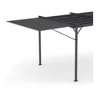Auvent Inclinable Et Réglable 250 X 150 Cm Pour Pergola Toit Rétractable Gris Anthracite