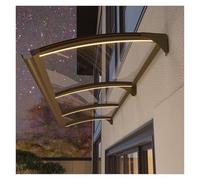 Auvent incurvé en métal 150 x 120 cm - Protection élégante contre les intempéries pour portes et fenêtres, housse d'extérieur avec drainage - Parfait pour l'entrée de la maison et la terrasse