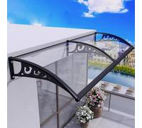Auvent incurvé en polycarbonate - Auvent de terrasse autonettoyant, abri de pluie extérieur, housse transparente résistante aux intempéries pour fenêtres et porches, protection durable