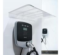 Auvent incurvé en polycarbonate pour portes d'entrée et fenêtres 40 x 40 cm, 40 x 50 cm, 50 x 80 cm, 50 x 50 cm, transparent, aucun support nécessaire, design élégant