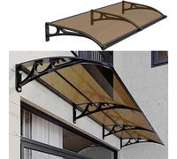 Auvent incurvé imperméable élégant pour fenêtres et portes - Auvent d'extérieur pour terrasse et jardin, 99,1 x 60,9 cm, solution d'ombrage résistante aux intempéries