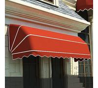 Auvent incurvé rétractable - Protection UV et pluie - Pare-soleil d'extérieur pour café, restaurant et affaires, design élégant résistant aux intempéries, orange, 240 x 60 x 60 cm, polyvalent