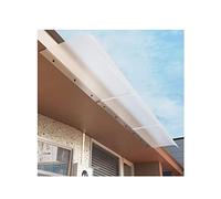 Auvent invisible arqué pour porte d'entrée et fenêtre - Auvent extérieur, montage facile, pas besoin de support - Parfait pour jardin, terrasse, entrée, décoration - Couleur givrée - 40 x 380 cm