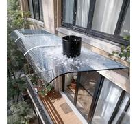Auvent Invisible de Porte d'Entrée avec Protection UV Contre La Pluie et La Neige,Auvent de Jardin,Couverture en Polycarbonate,Marquise de Fenêtre Silencieux,pour Murs Extérieurs (40x40cm/16 x16)
