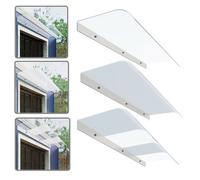 Auvent Invisible Marquise de Fenêtre/Porte Entrée, Polycarbonate Clair Courbé, Toit Abri Extérieur Grand pour Entrée, Terrasse, Véranda ou Balcon(Clear,W30xD35cm)
