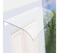 Auvent Invisible pour Porte d'Entrée,Auvent de Fenêtres Jardin Terrasse Porche,Toit Abri Protection UV Contre La Pluie,Couverture Transparente en Polycarbonate,pour Bureau (50x580cm/20 x228)