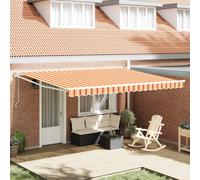 Auvent Jaune et Orange 450 × 300 cm Polyester et métal vidaXL