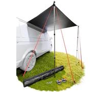 Auvent LAINFELD pour Voiture | Pare-Soleil 2,2 x 2,5 m avec 3 mâts Keder et 2 mâts télescopiques | Pare-Soleil pour Camping-Car, Bus ou Caravane