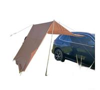 Auvent latéral de voiture SUV pour camping et randonnée en tissu Oxford imperméable avec cordes à vent et clous de sol (300 x 150 cm avec kit kaki)