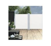 vidaXL Auvent latéral double rétractable de patio 170x600 cm Crème 48467