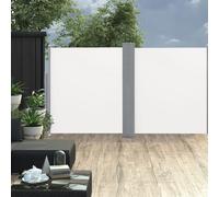 Auvent Latéral Double Rétractable De Patio 170x600 Cm Crème